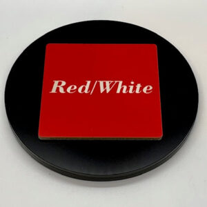 Two-Tone (2 ply) Matte Red/White Acrylic