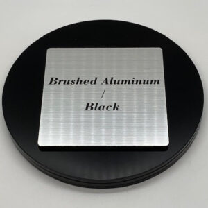 Two-Tone (2 ply) Brushed Aluminum/Black Acrylic