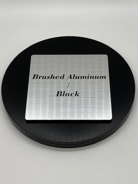 Two-Tone (2 ply) Brushed Aluminum/Black Acrylic
